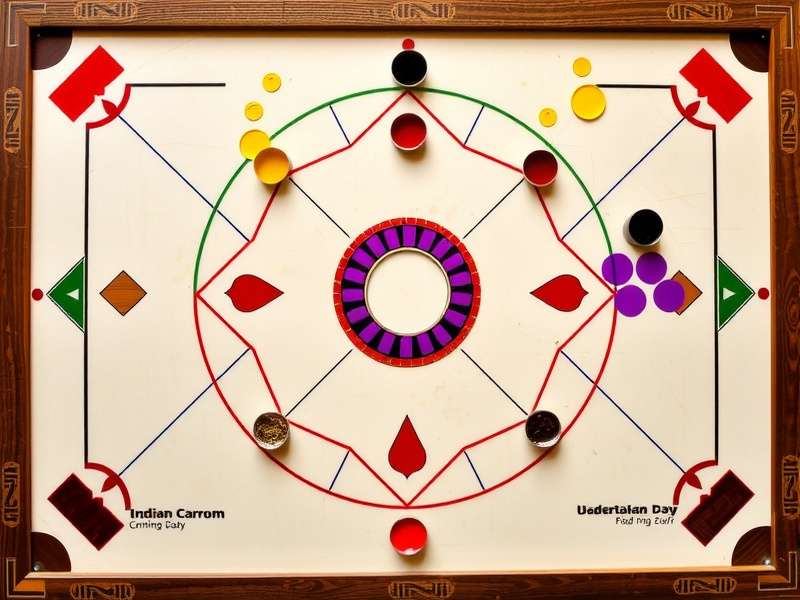Indian Carrom Deluxe Rules Diagram